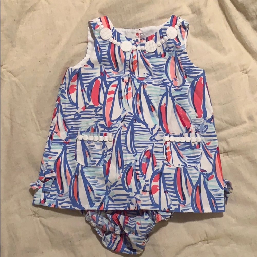 NWOT Lilly Pulitzer Sailboat Dress 12-18 months